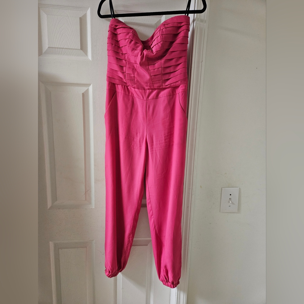 bebe Vibrant Pink Jumpsuit